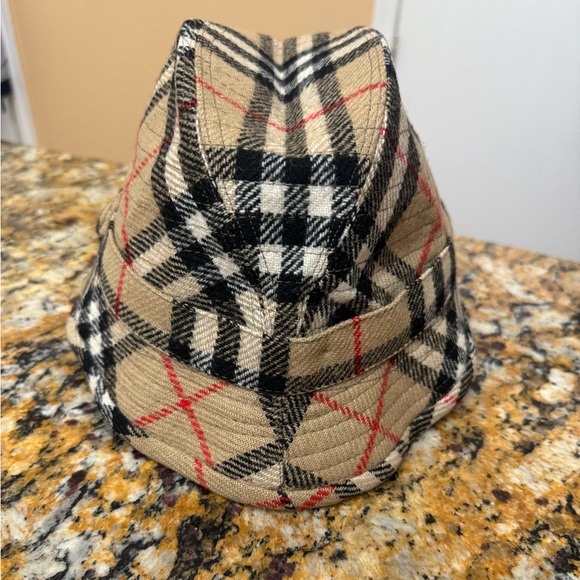 Burberry Vintage Wool Nova Check Bucket Hat - Picture 2 of 7